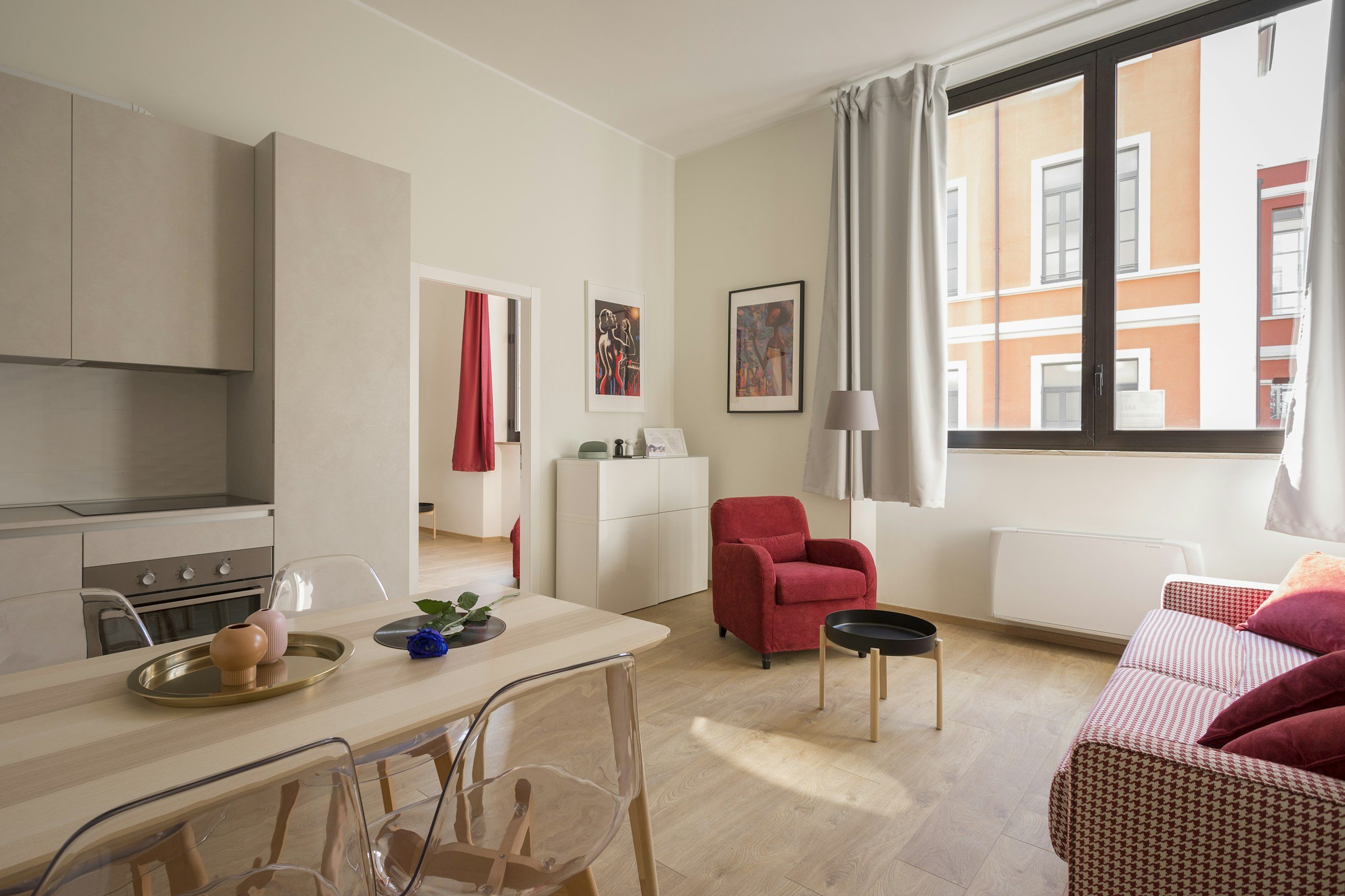 Living and dining area, alternate angle